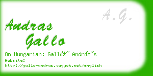 andras gallo business card